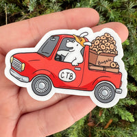 Bagel Dog in Truck Sticker (Collegetown Bagels)