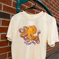 Collegetown Bagels Short Sleeve Cream Octopus Tee - Multiple Colors