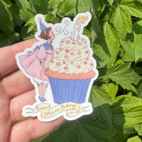 Cupcake Girl Sticker (Ithaca Bakery)