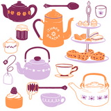 Ithaca Bakery Tea Towel - Tea Party theme